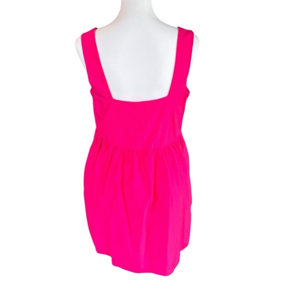 NWT ANTHROPOLOGIE/Daily Practice Vibrant Pink Sleeveless Babydoll Dress SZ S - Picture 4 of 6